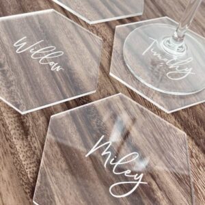 Engraved Clear Acrylic Coasters