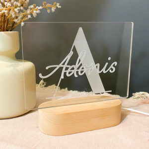 Personalised Name with Initial Night Light