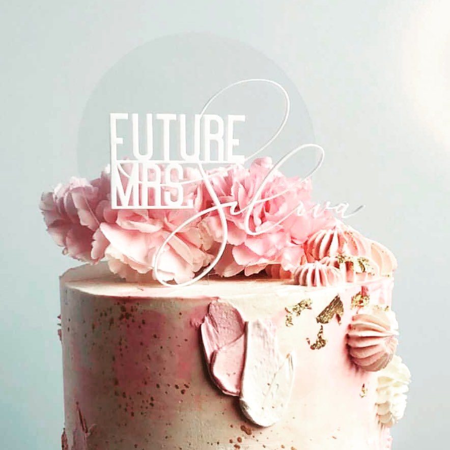 future mrs cake topper
