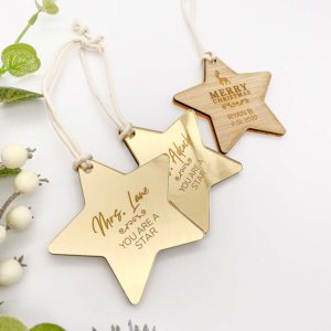 Christmas Engraved Ornaments – Double Sided
