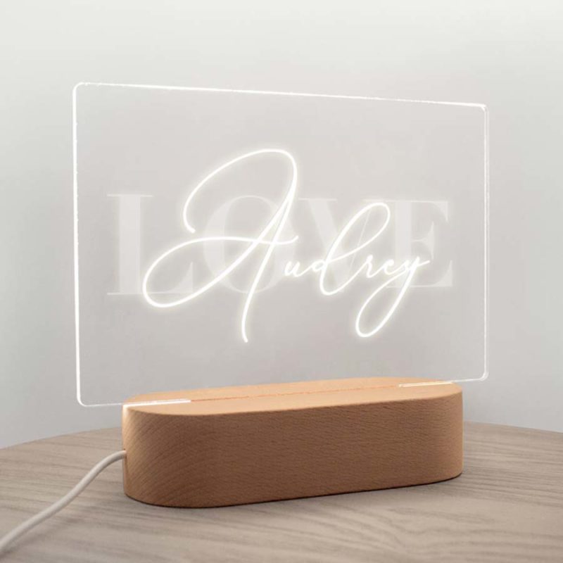 Love Name Engraved LED Night Light
