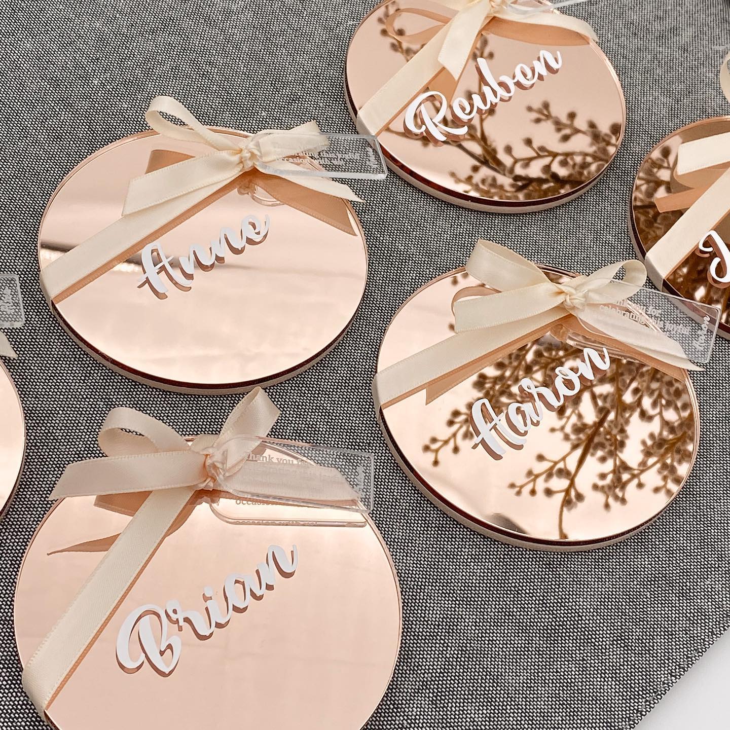 personalised coasters wedding favours