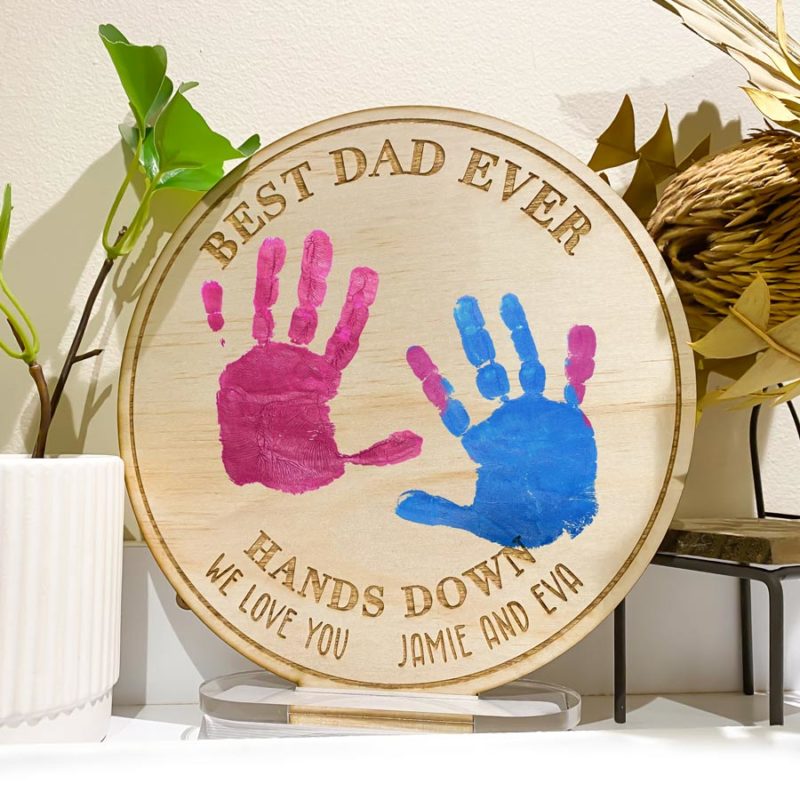 hands print best dad ever sign