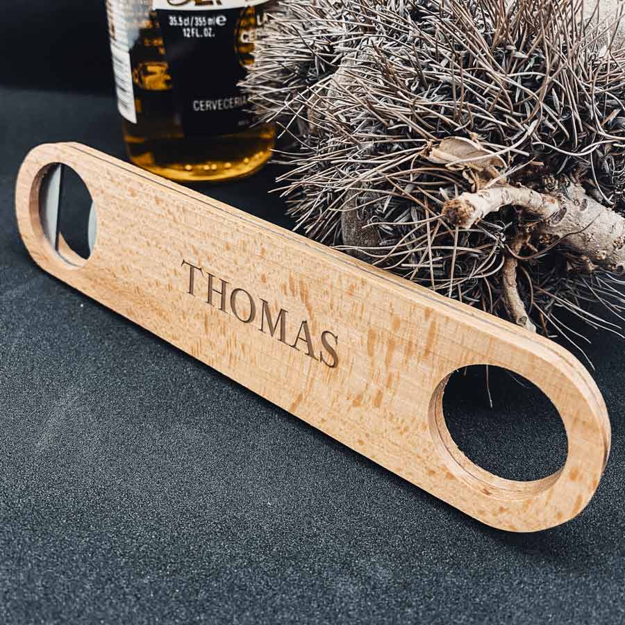 Personalised Name Timber Bottle Opener