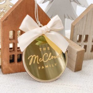 Personalised Christmas Bauble with Ribbon