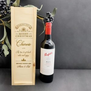 Christmas Personalised Wooden Wine Box