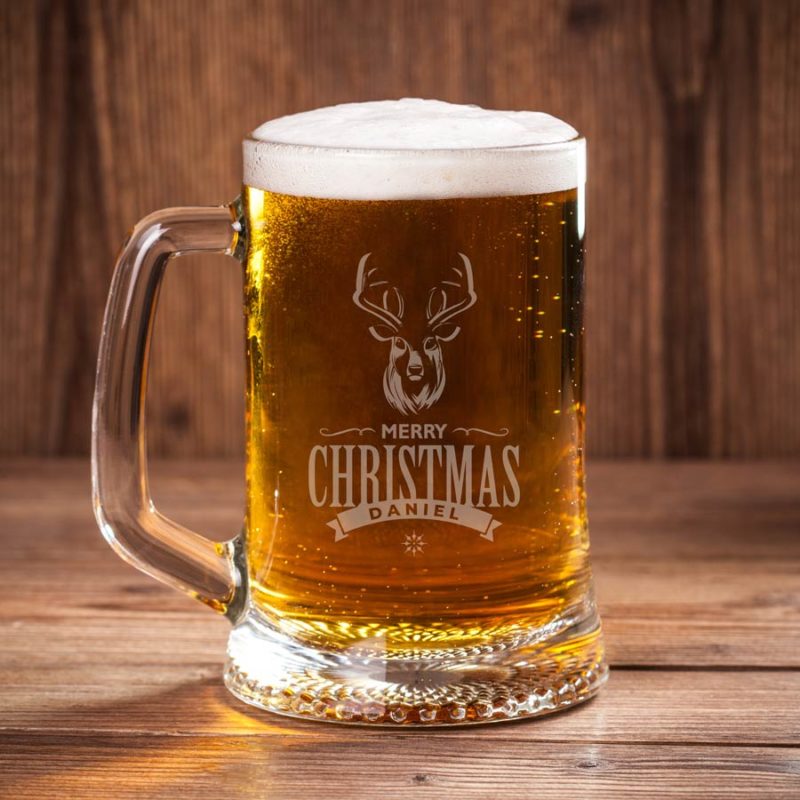 christmas beer mug