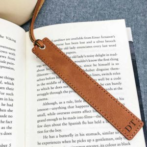 Personalised Monogram Leatherette Bookmark