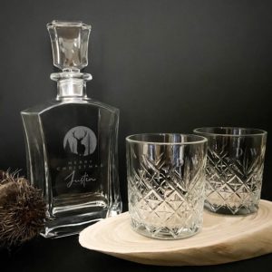 Deluxe Crystal Christmas Whisky Decanter 800ml
