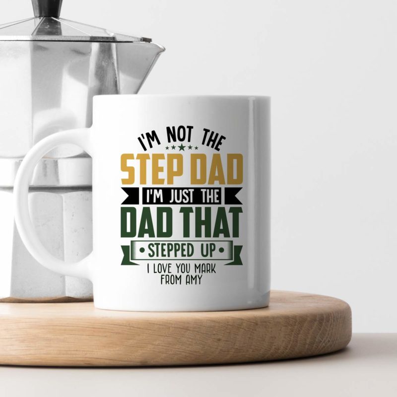 Step dad personalised coffee mug