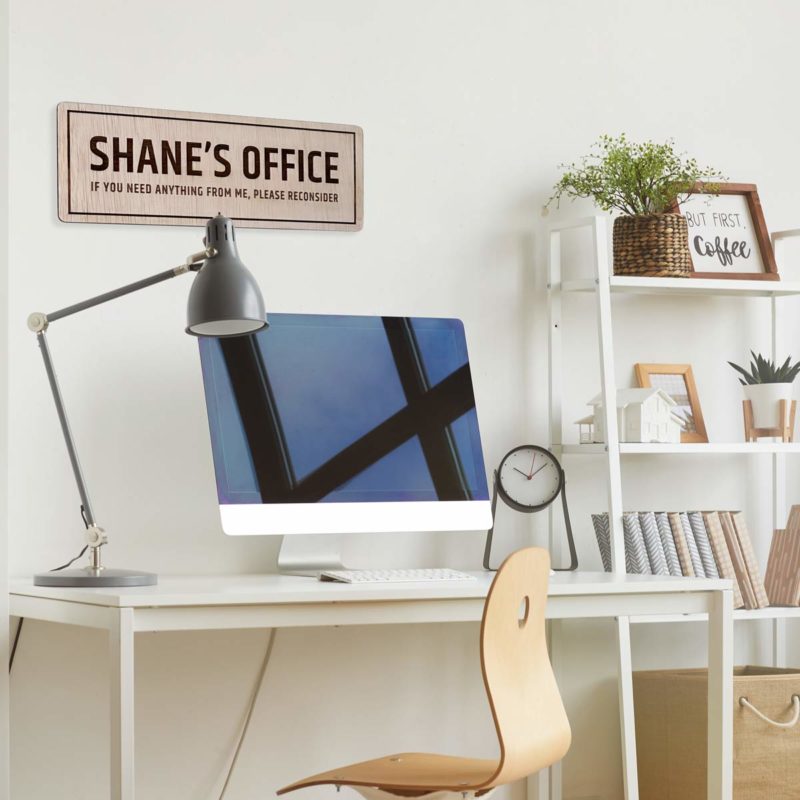 home office wall sign