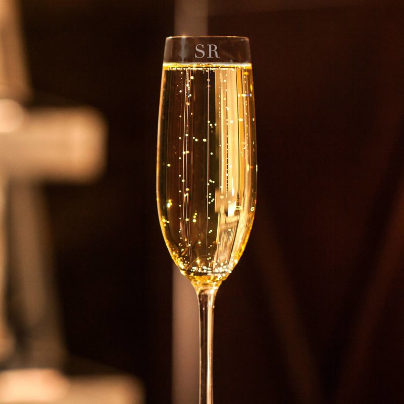 Engraved Monogram Champagne Glass 175ml