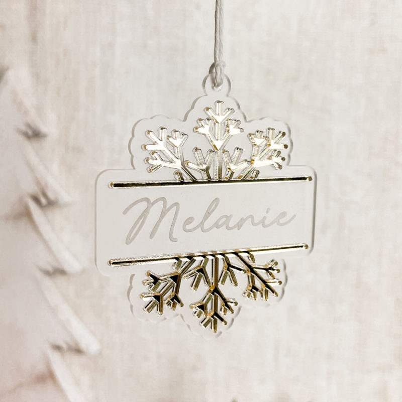 layered snowflake ornament