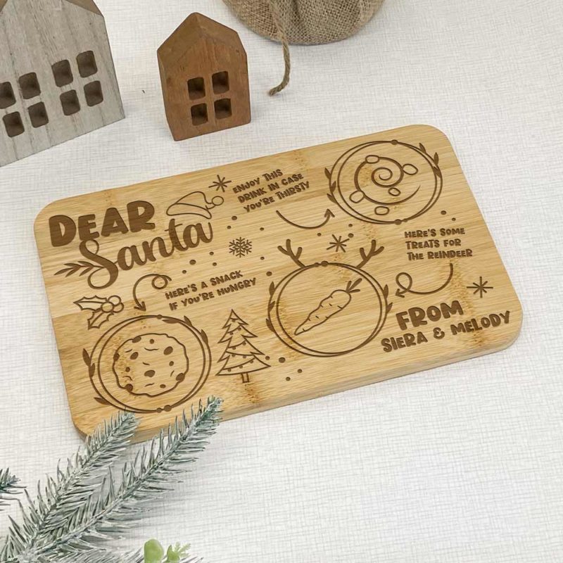 Engraved Santa Snack Board