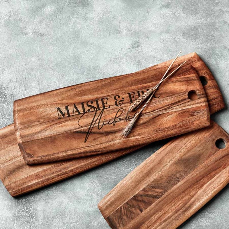 Engraved family serving board