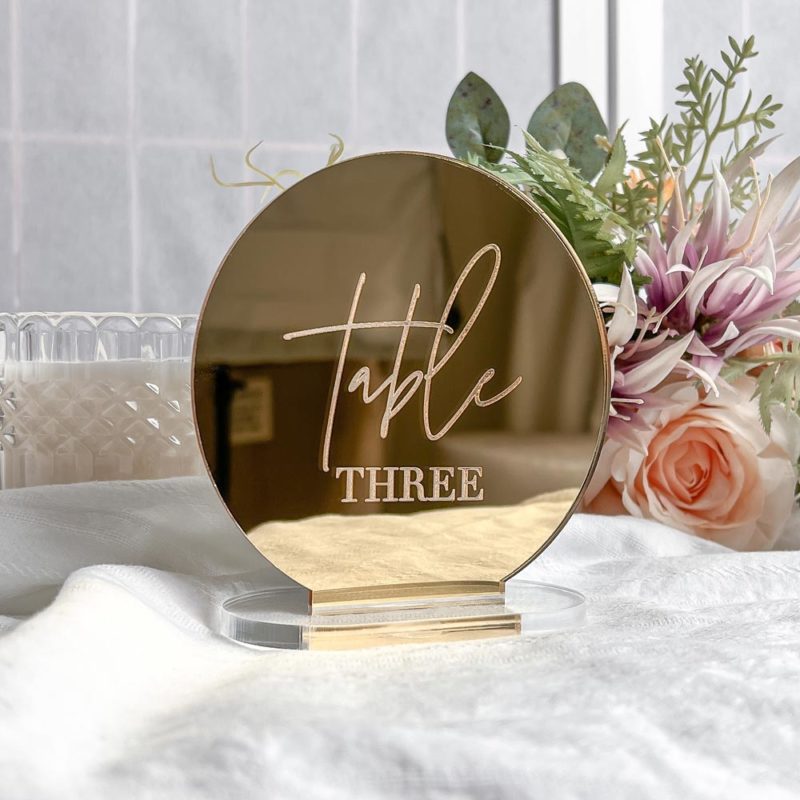 round mirror table number