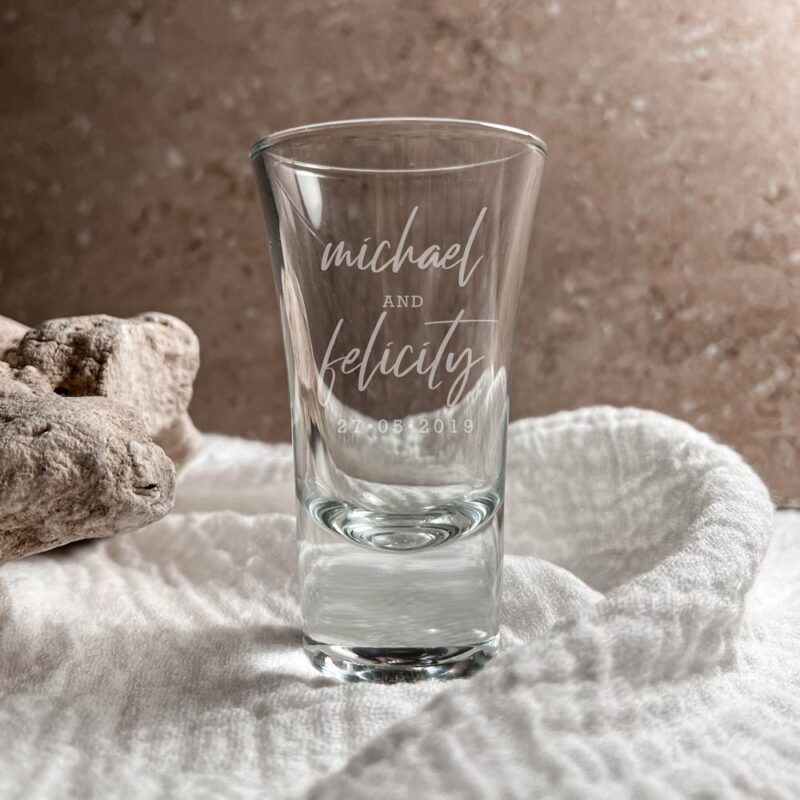 Felicity Couple Engraved Shot Glass